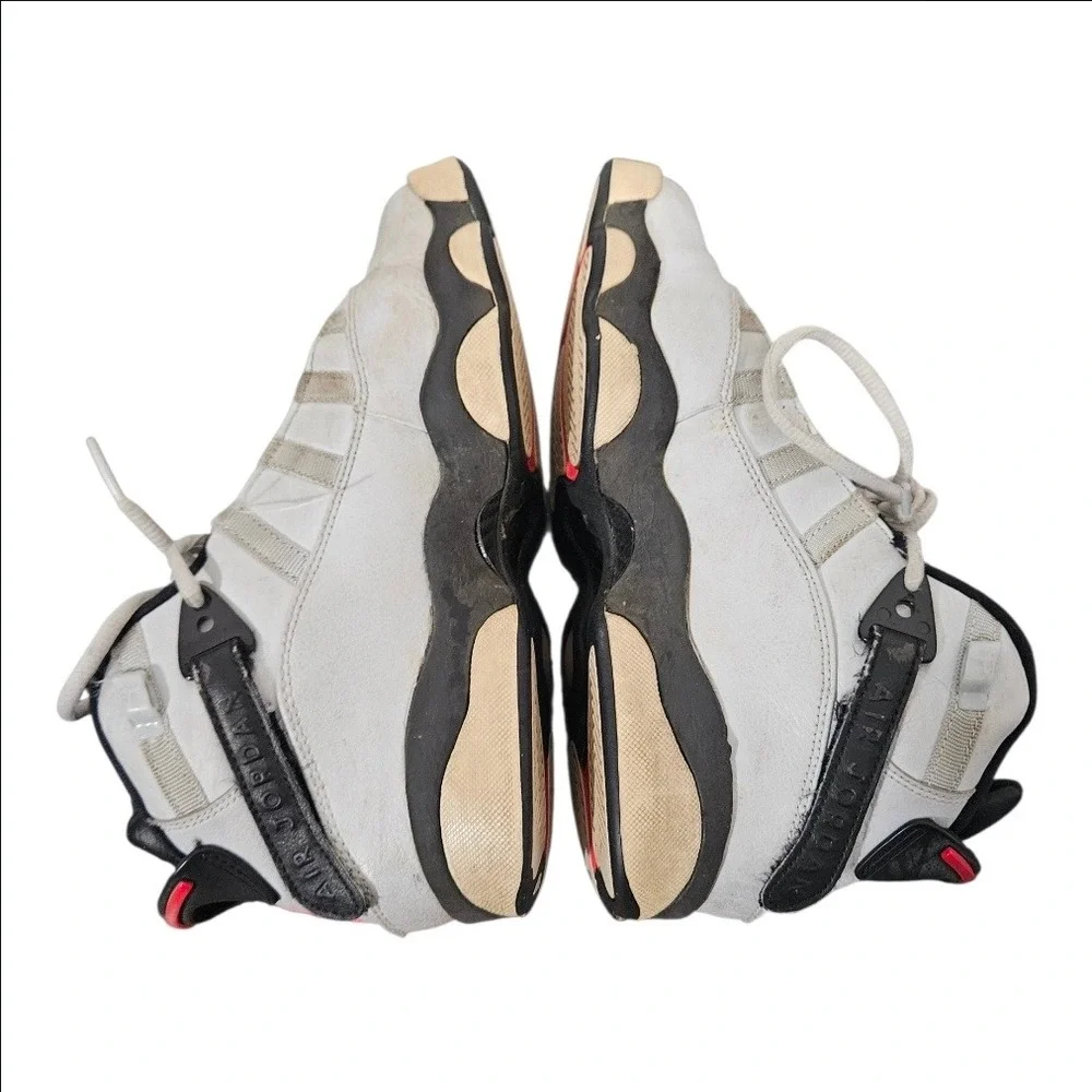 Nike Air Jordan 6 Rings Kids 5Y Wolf Grey Pink Flash Sneakers 323399-009